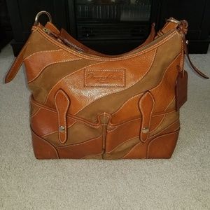 Dooney and Bourke nubuck&leather large Lucy Hobo